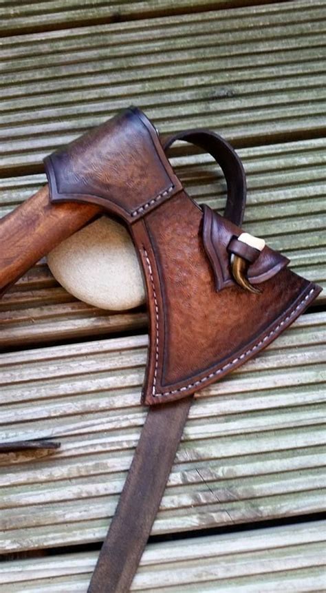 leather Axe sheath | Leather items, Leather carving, Leather working