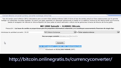 Bitcoin Currency Converter precio actual - YouTube