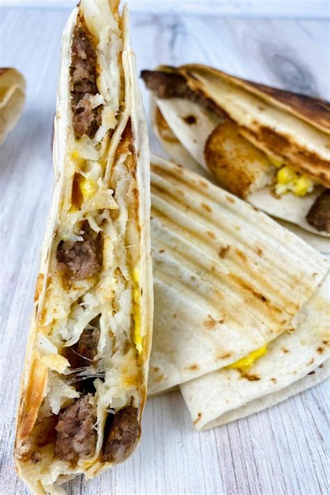 Easy Sausage Breakfast Tortilla Wrap Hack {TikTok Inspired}