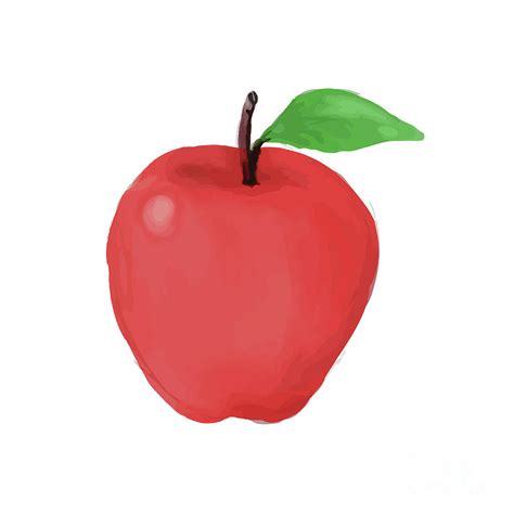 Apple Watercolor Digital Art by Aloysius Patrimonio - Pixels