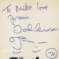 John Lennon Autograph | Authentic The Beatles autographs