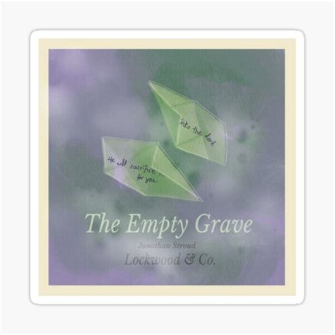 "The Empty Grave minimalist fan poster" Sticker for Sale by mymusemuses | Redbubble