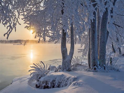 Wallpaper Lake Saimaa landscape winter - free pictures on Fonwall