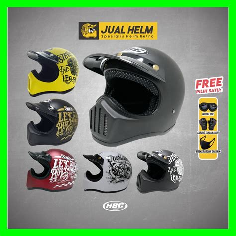 Helm Cakil + FREE Google PROMO Terbatas !!!! (Helm HBC Cakil/Helm Retro ...