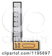 Clipart of a Yellow Rulers Icon - Royalty Free Vector Illustration by Lal Perera #1229896