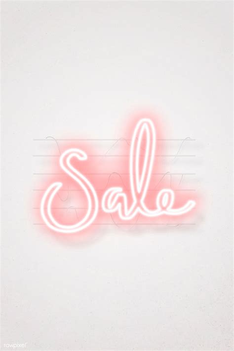 Pink sale neon sign vector | premium image by rawpixel.com / Aew | Neon ...