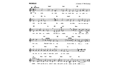 The Beatles MICHELLE Sheet music | Easy Sheet Music