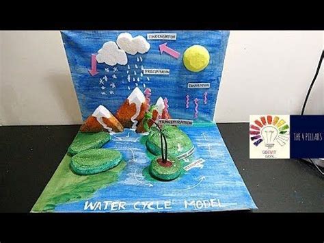 Water Cycle Model 3D School Project | Science Exhibition Model For Students | The4Pillars ...