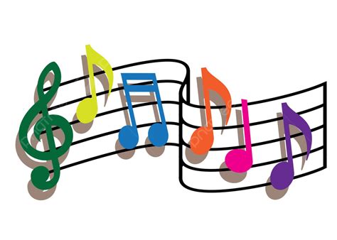 Colored Music Notes Black Background Wavy Vector, Black, Background, Wavy PNG and Vector with ...