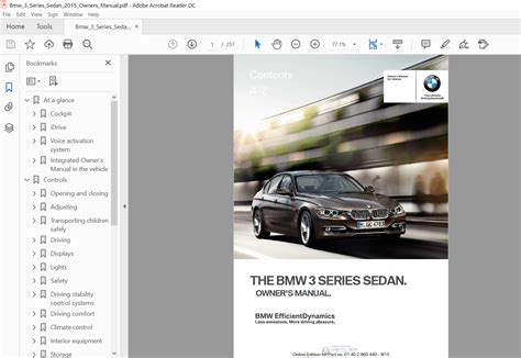 Bmw 3 Series Sedan 2015 Owners Manual - PDF Download - HeyDownloads ...