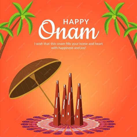 Premium Vector | Happy onam south indian kerala festival banner design ...