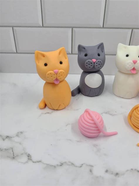 Fondant Cat Cake Toppers Fondant Cats Cat Lover Party Cat - Etsy