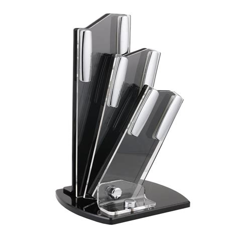 Ebest - 4", 5" & 6" Ceramic Knife Holder, 3-Slot Knife Block, Color Black: Amazon.co.uk: Garden ...