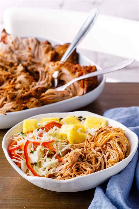 Slow Cooked Pork Burrito Bowls with Homemade Coleslaw | Paleo Grubs