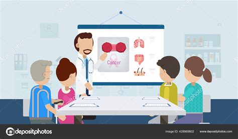 Cancer Awareness Concept Flat Design Vector Illustration Stock ...