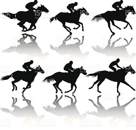 Race horse Silhouettes royalty-free stock vector art Horse Silhouette ...