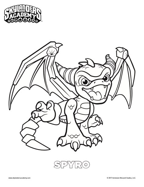 Free Skylanders Spyro Coloring Page - Mama Likes This