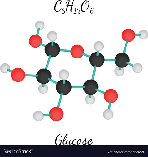 C6h12o6 glucose molecule Royalty Free Vector Image