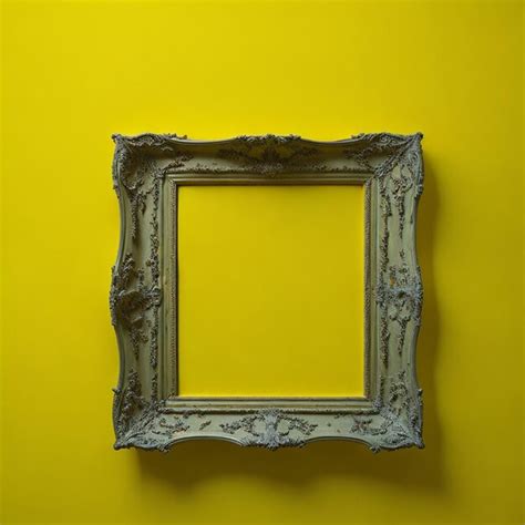 Premium AI Image | frame by a yellow wall