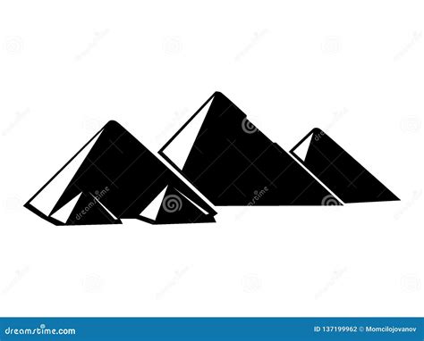 Silhouette Picture of Pyramids of Giza Stock Vector - Illustration of giza, eagle: 137199962