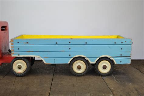 1950s Wooden Toy Truck with Trailer by Bigge, Germany | Retro Station