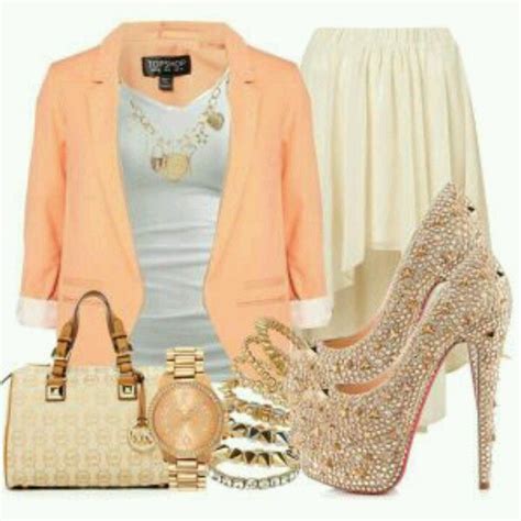 Peach Inspired Outfit!!! I looooove this color scheme and outfit ...