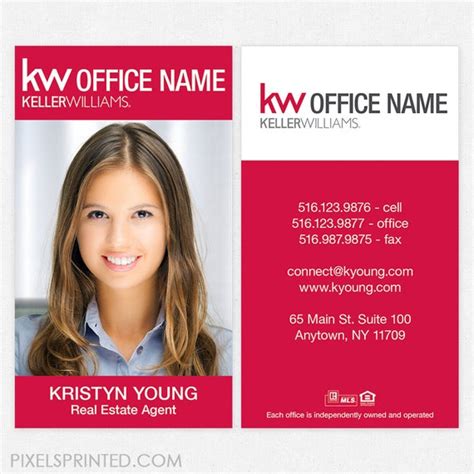 Paper & Party Supplies Stationery Paper Keller Williams real estate business cards FREE UPS ...