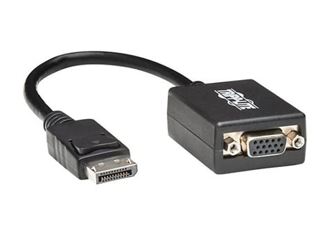 Tripp Lite Displayport to VGA Active Cable Adapter DP to VGA M/F 6in 6" - P134-06N-VGA - Audio ...