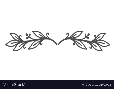 Floral divider Royalty Free Vector Image - VectorStock