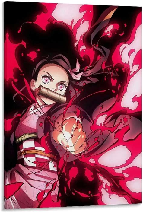 Poster de dessin animé Demon Slayer Nezuko - Décoration murale - Pour salon, chambre à coucher ...