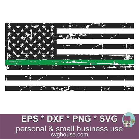 Thin Green Line SVG, Thin Green Line Flag Svg, American Flag Svg, Grunge Flag Svg, Distressed ...