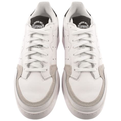 Adidas Originals Supercourt Leather Sneakers In White | ModeSens