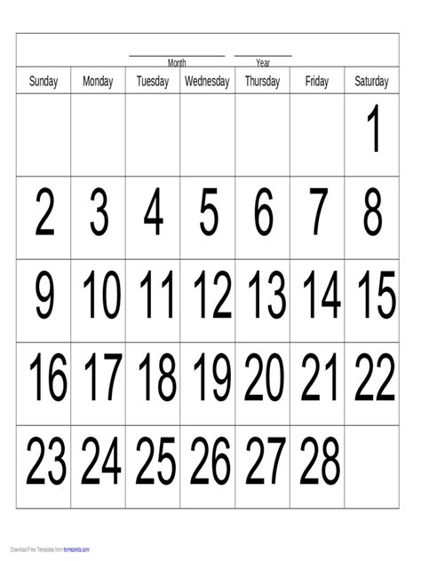 Effective Calender 28 Day Printable - Get Your Calendar Printable