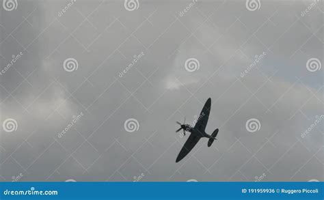 Supermarine Spitfire of Royal Air Force RAF in Flight. Stock Footage ...