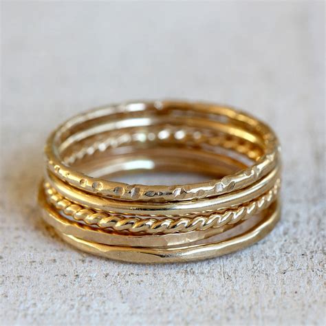 Gold stacking rings 14k gold stacking rings – Praxis Jewelry