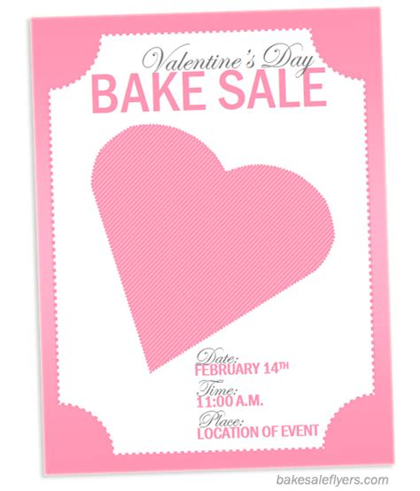 Valentine’s Day Flyer Template | Bake Sale Flyers – Free Flyer Designs