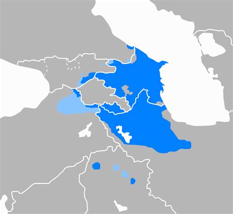 Distribution of the Azeri language in 2022. Dark blue = majority, light blue = significant ...