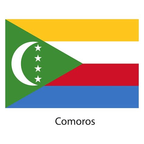 Premium Vector | Flag of the country comoros vector illustration