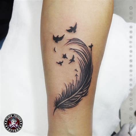 Feather Tattoos and its Designs Ideas Images and Meanings - Black Poison Tattoos