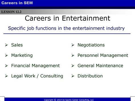 Careers in Entertainment - ppt download