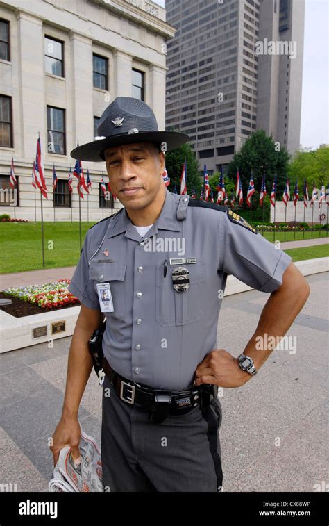 State Police Trooper officer for the State of Ohio OH Stock Photo - Alamy