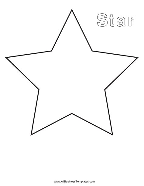 Simple Star Template | Templates at allbusinesstemplates.com