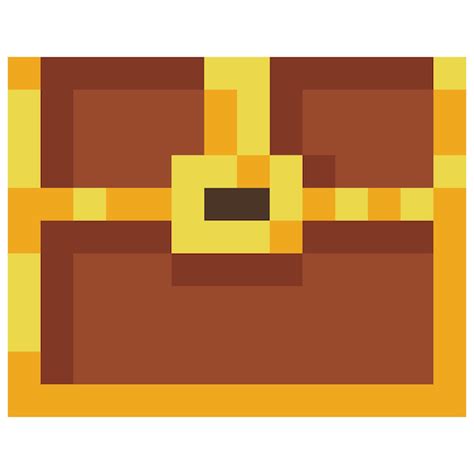 Premium Vector | Pixel art icon of game object treasure chest vector illustration