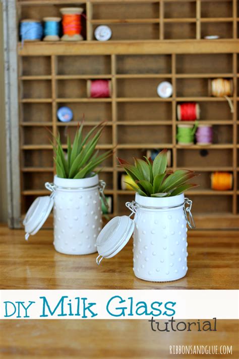 DIY Milk Glass Jars