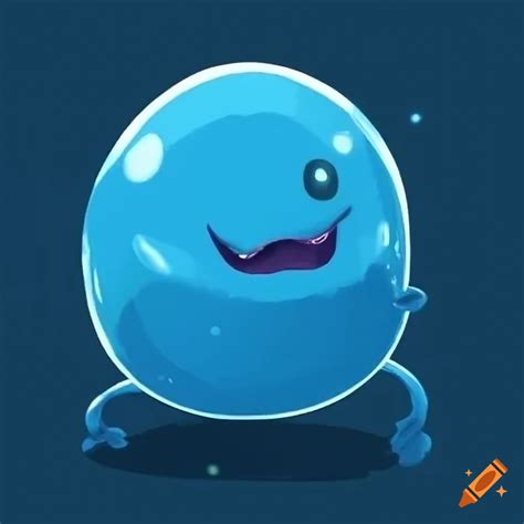 Blue slime in a rpg game on Craiyon