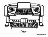 Organ Coloring Pages sketch template