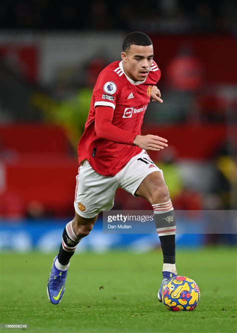 Mason Greenwood of Manchester United controls the ball during the ...