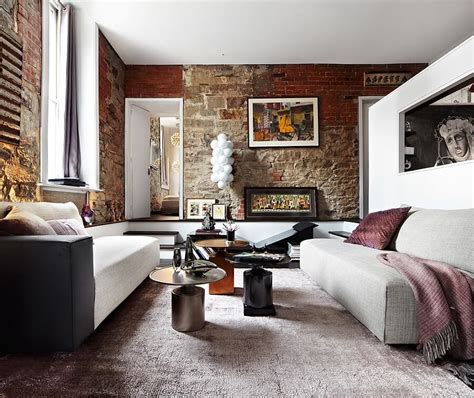 10 Brick Walls Living Room Interior Design Ideas - https://interioridea.net/