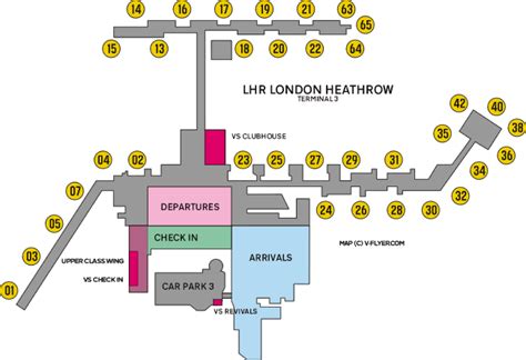 Heathrow Terminal 3 Map Arrival