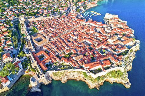 Town of Dubrovnik UNESCO world heritage site aerial view Photograph by Brch Photography - Fine ...